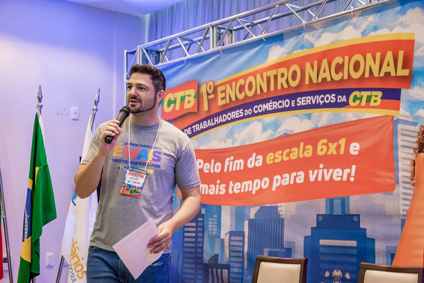 Nilvo fala em encontro de trabalhadores da CTB